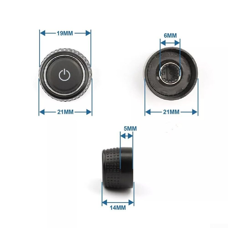 SPORTARC Car Radio Control Knob Replacement for Golf 6 for