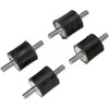 Set of 4 Machine Foot Furniture Feet Rubber Metal Element