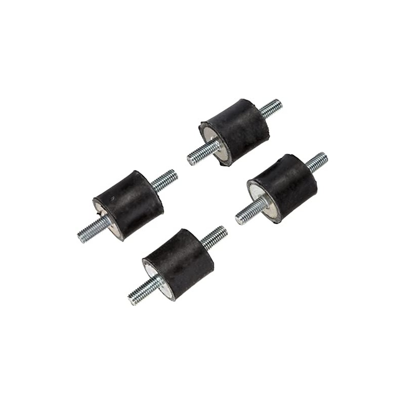 Set of 4 Machine Foot Furniture Feet Rubber Metal Element
