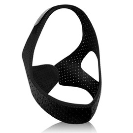 Anti Snore Chin Strap for Sleeping, Snore Stopper with Adjustable Velcro, Chin Strap for Sleeping Comfortable Stop Snoring Solution, Anti Snoring Devices Breathable (Black, One size)