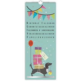 Quire Birthday Calendar - Clearwater Design - Size 140mm x 340mm