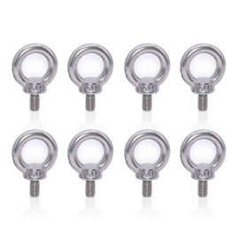 Lependor M8 Metric Machinery Lifting Eye Bolt, 304 Stainless Steel Thread Lifting Ring Eyebolt - 8 Pcs M8 (5/16")