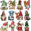 Fvviia 24pcs Christmas Gnome Wooden Hanging Ornaments,Gnome Wood Ornaments for