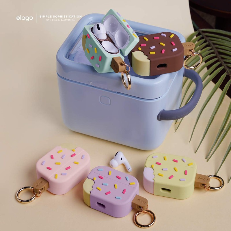 elago Ice Cream Case with Keychain, Compatible with AirPods Pro