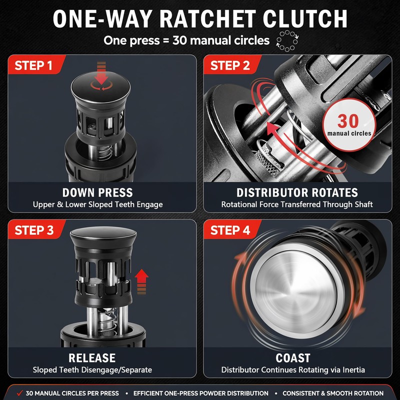 Coffee Distribution Tool 58mm, Spring-Level Distributor – One Press Levels