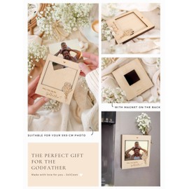 Joli Coon Godfather proposal picture frame - Will you be my godfather - Magnetic Photo Frame for picture