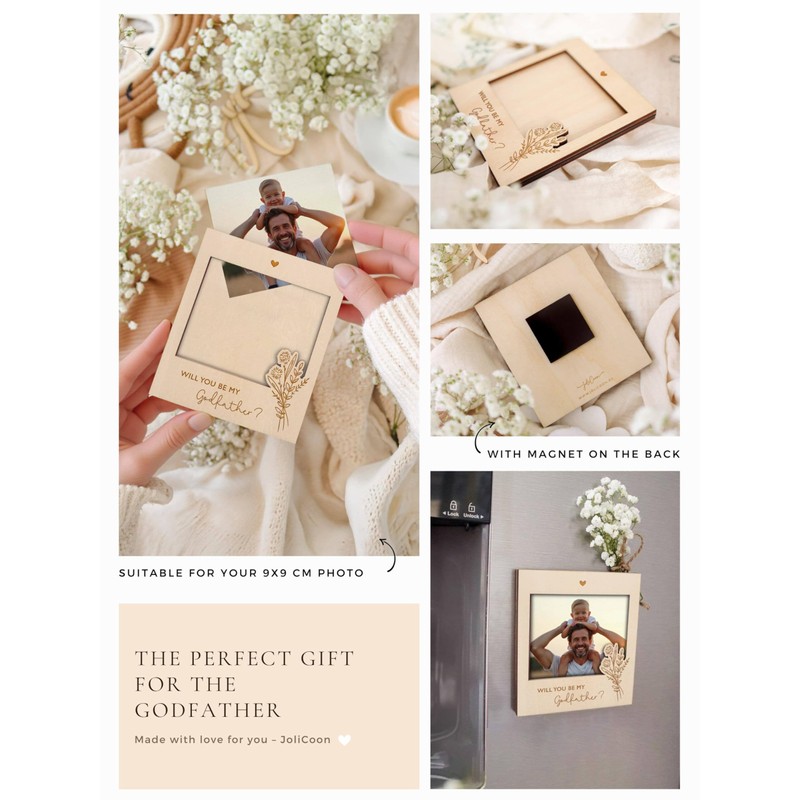 Joli Coon Godfather proposal picture frame - Will you be
