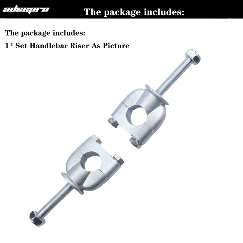 Adsspro Universal Motorcycle 7/8" 22MM Handlebar Handle Risers Mount Clamps