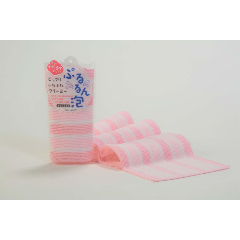 Nippon Kogyo Pururun Foam Body Towel, Pink