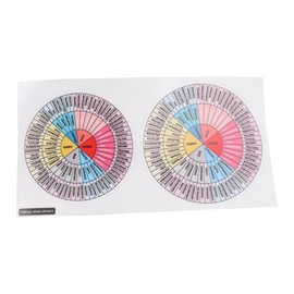 CENPEK 6 Pack Colorful Mood Emotion Wheel Sets for Psychotherapy Office Decoration