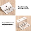 2 Pcs Vintage Hinges with 12 Screws Three Fold Retro