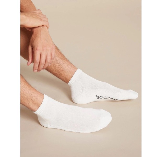 Boody Men's Cushioned Ankle Socks White