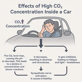 Car CO2 Meter with Voltage Display – Rotatable Color Screen, High-Accuracy Sensor, Over-Limit Beep Alarm, Plug-in for 12V/24V Vehicles, Real-Time CO2 and Battery Check