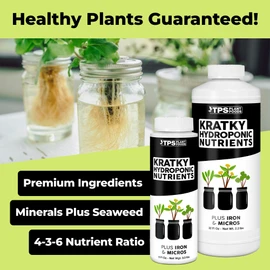 Kratky Hydroponic Fertilizer – Liquid Plant Food for Passive Hydroponics, Strong Roots & Higher Yields, 32 oz