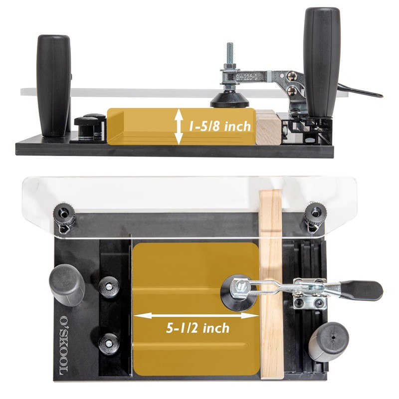 O'SKOOL Rail Coping Sled Router Table Jig for Cabinet Door
