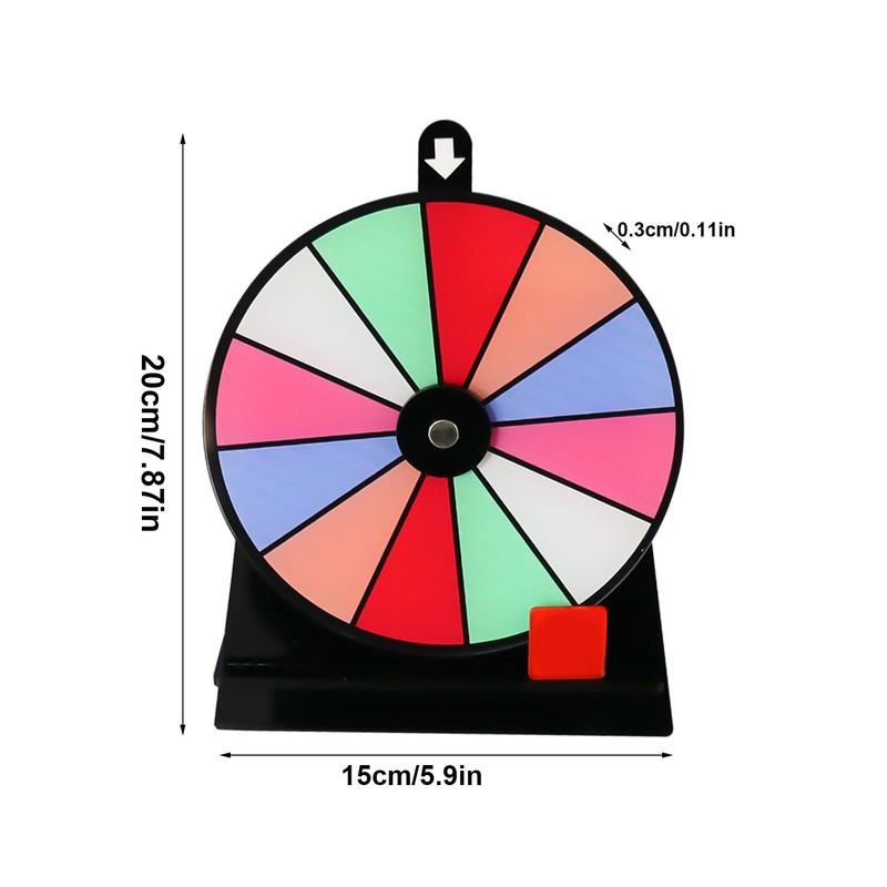 Spinnings Prize Wheel Spinner with Stand, Non-Slip Detachable Spin The