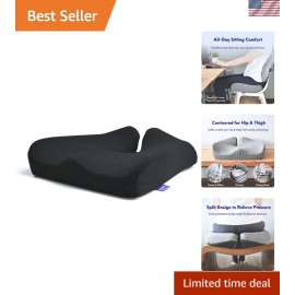 Ergonomic Velvet Seat Cushion - Ideal Support for Sitting Comfort at Home & Car