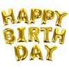 TRIXES Gold Happy Birthday Letter Balloons