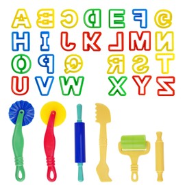 Kare & Kind® Set of 32pcs Smart Dough Tools Kit with Models and Molds (Capital Letters)
