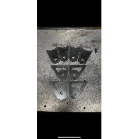 Mfab Weld On Axle Tab Set For Traction Bars 3/4” Bolt Holes (4” Axle Tabs)