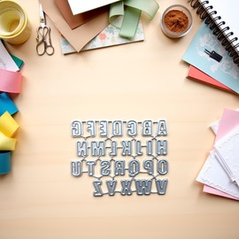 Silver Letter Metal Cutting Dies Stencil Scrapbooking Album Stamp Paper Cutting Dies for Card Making Clearance Die-Cutting and Embossing