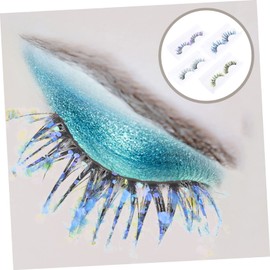 Baluue 3sets False Lash Extensions Glitter for Cosplay Makeup Party Lashes Individual Manga Cluster 4pairs*3