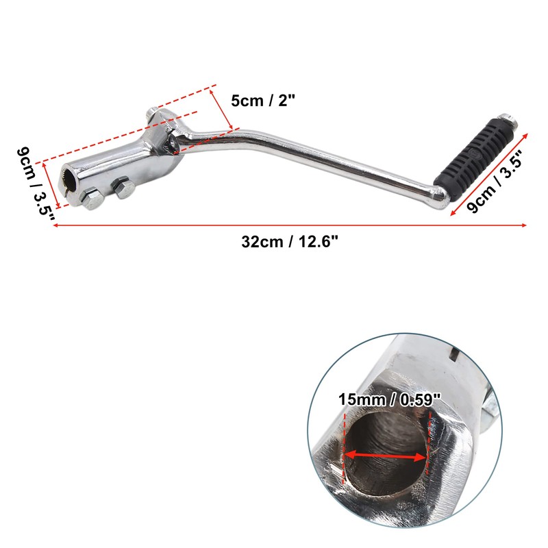 sourcingmap 15mm Shaft Dia Motorcycle Engine Kick Start Lever Pedal