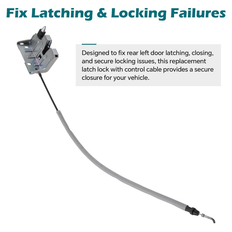 Rear Door Lower Latch Lock with Release Control Cable Assembly