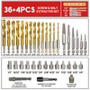 UYECOVE 40Pcs Screw Extractor Set, Left Hand Drill Bit Set
