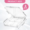 4 Pcs Empty Lipstick Palette,Transparent Eyeshadow Powder Makeup Palette Pigment