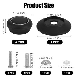 4pcs Universal Pot Lid Top Replacement Knob, Heat Resistant Pot Lid Grip Handle Cover Knobs Pan Lid Knobs Kitchen Crockpot Cookware Lid Knobs for Crock Pot Casserole Glass Saucepan