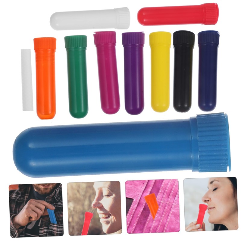 KOMBIUDA 12pcs Blank Tubes Essential Oil Portable Reusable Fresh Oils