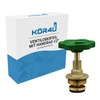 kör4u Valve Top with Hand Wheel Green, 1/2 Inch, Brass,