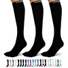 SB SOX 3-Pair Compression Socks for Women & Men (15-20mmHg)