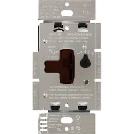Lutron Toggler LED+ Dimmer | for Dimmable LED, Halogen, and Incandescent Bulbs | Single-Pole or 3-Way | AYCL-253P-BR | Brown