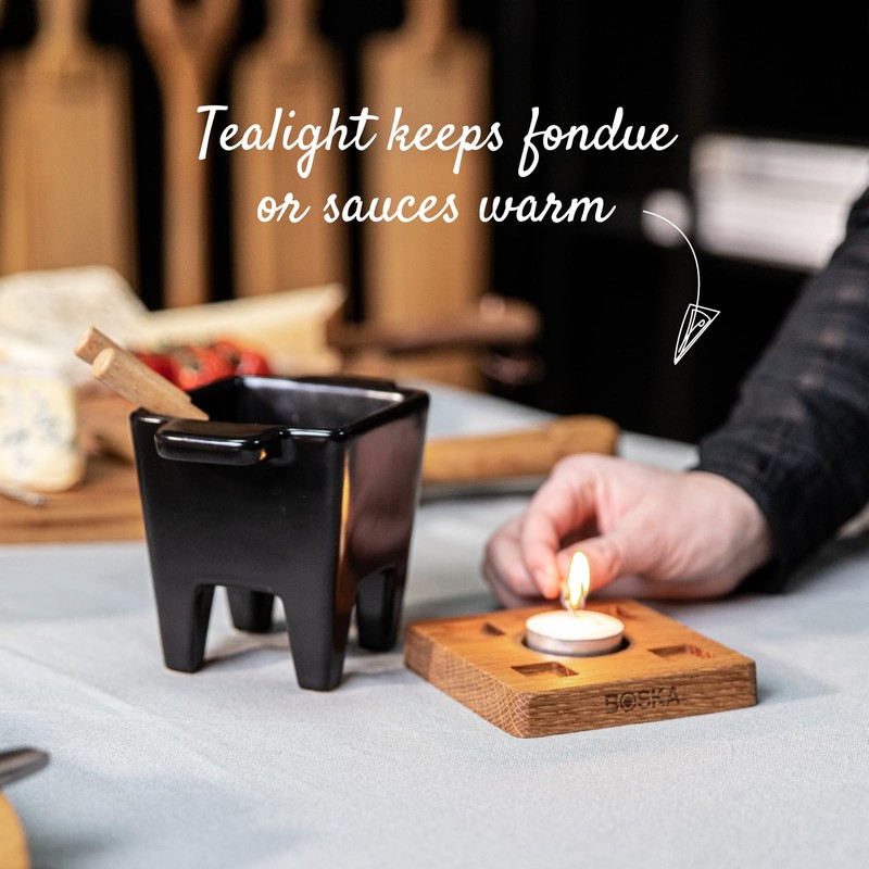 Boska Tealight Tapas Fondue Set - Best for Cheese or