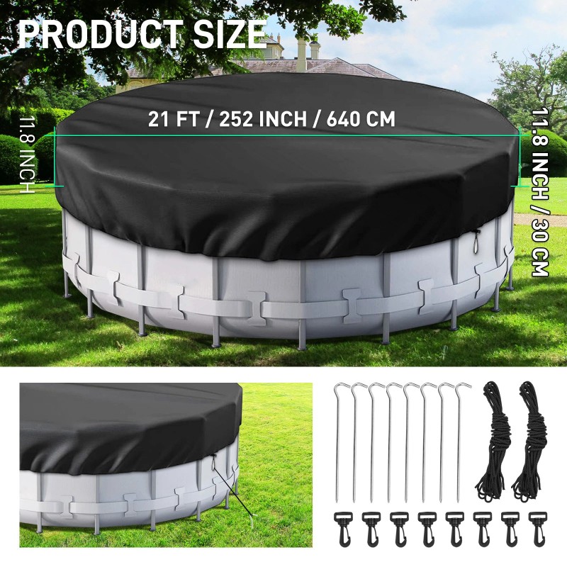 Modigt Round Pool Cover Heavy Duty Winter Pool Cover for