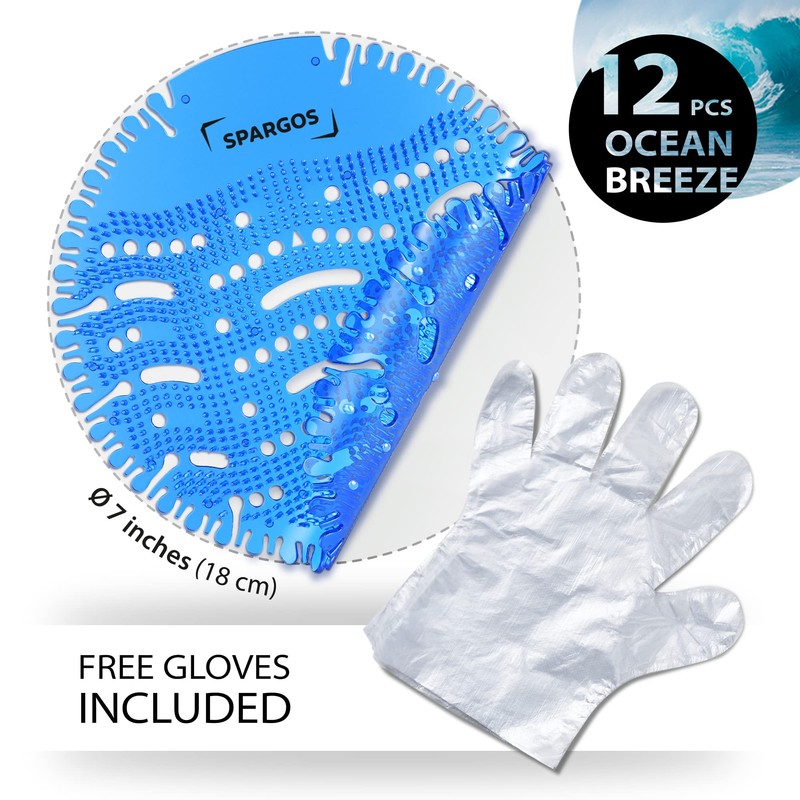 Urinal Screen Deodorizer (12 Pack) Urinal Cakes Anti-Splash Toilet Smell