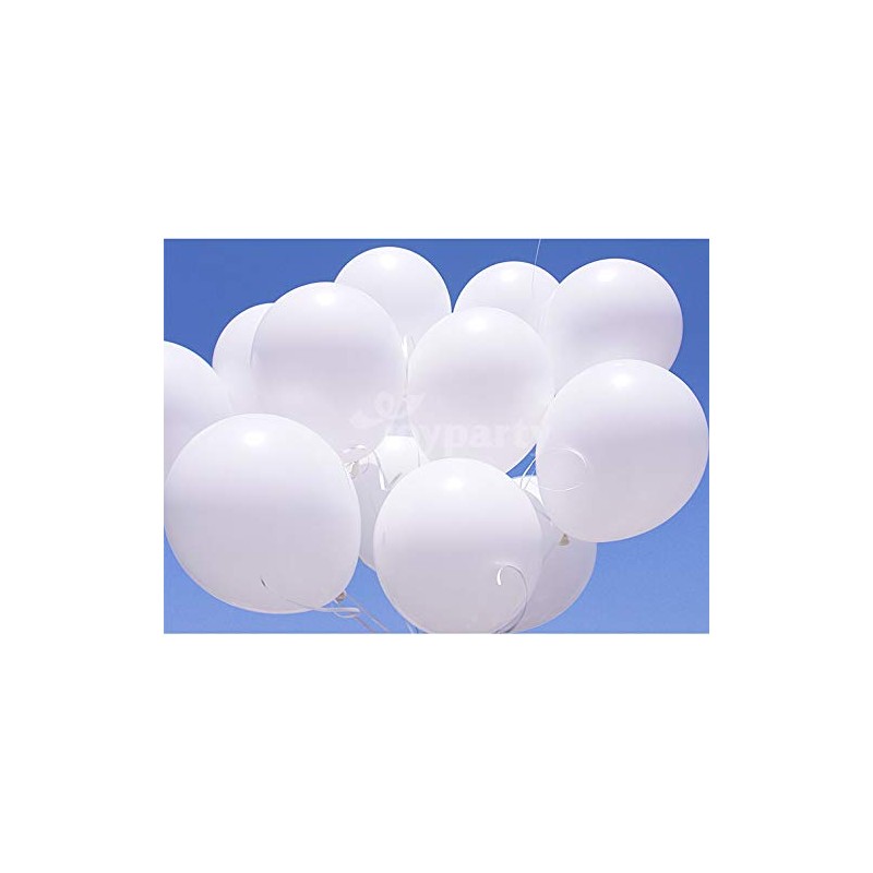 30 Pack 12" Round Balloons Standard White 30cm White Balloons
