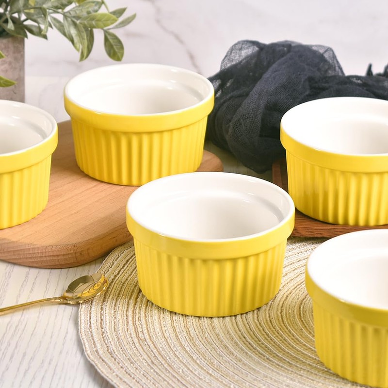 homEdge Porcelain Ramekins Set, 240 ml / 8 Fl Ounces