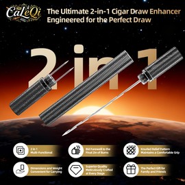 CaLeQi Cigar Draw Enhancer and Nubber 2&1 Set for Cigar Lovers Who Demand