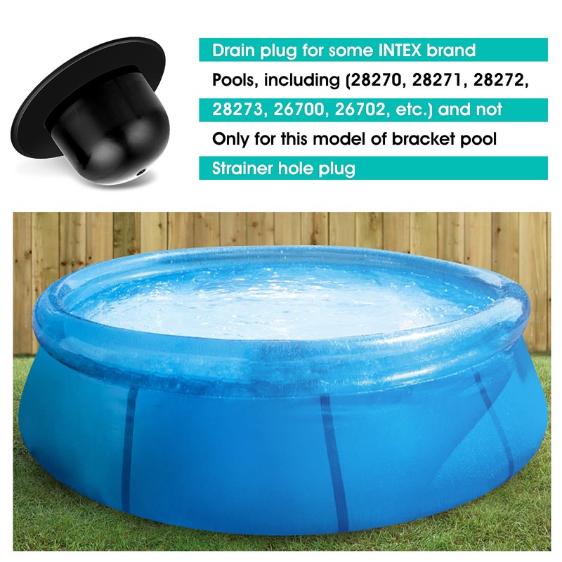 4 Pack Swimming Pool Wall Plugs Replacement Fitting - Above