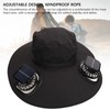 Solar Fan Hat Large Brim Quick Dry Breathable 3 Speeds