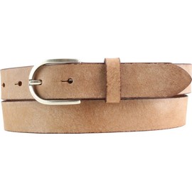 BELTINGER Women's Belt Made of Soft Full Cowhide Leather Vintage Look 3 cm Leather Belt for Women 30 mm Narrow Belt Used Look, Cognac, antique silver