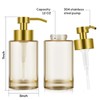 Glass Soap Dispenser with Stainless Steel Pump 2 Pack,12oz Thick