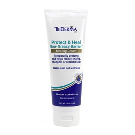 TriDerma Protect & Heal Non-Greasy Barrier Healing Cream and Skin Protectant for Fragile Skin with Allantoin and Dimethicone, 4 Ounces