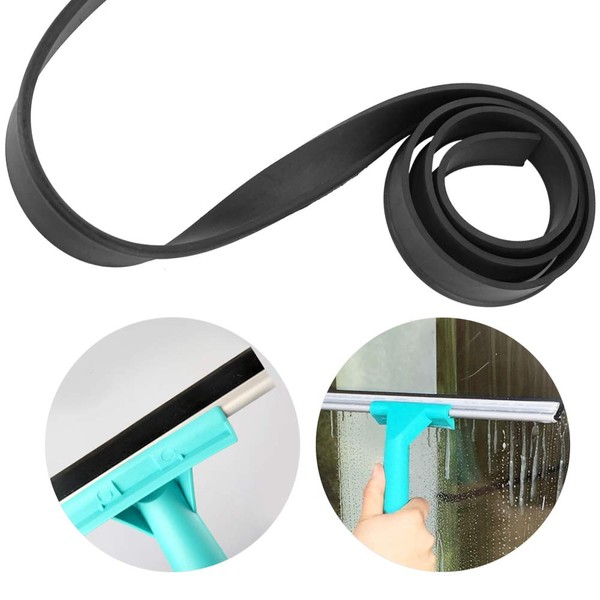 Shower Squeegee, 41.3 inch Black Replacement Squeegee Rubber Squeegee Replacement