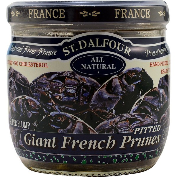 Charles Jacquin-St.Dalfour Prunes, Giant French, 7-Ounce (Pack of 6)