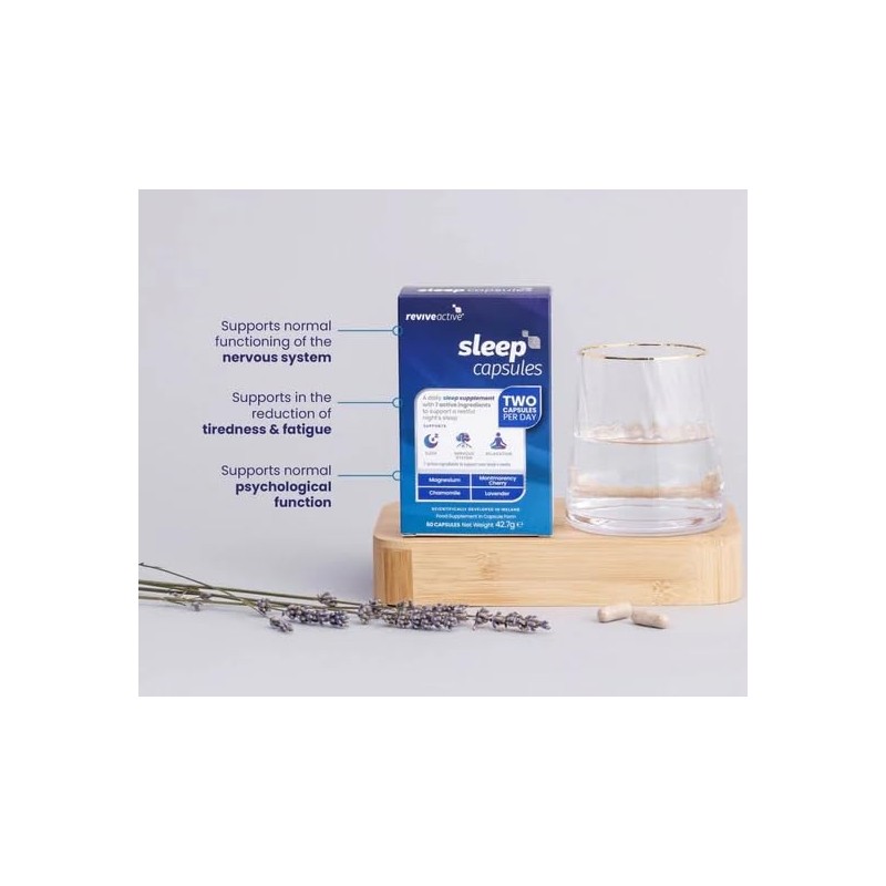 Revive Active Sleep Capsules - Daily Supplement with Magnesium, Montmorency