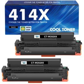 414X Black Toner Cartridge Compatible Replacement for HP 414X 414A W2020X W2020A for HP Color Pro MFP M479fdw M454dw M479fdn M479dw M454dn M479 M454 Printer Ink (Black, 2Pack)